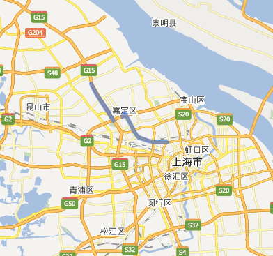 沪嘉高速公路线路图示