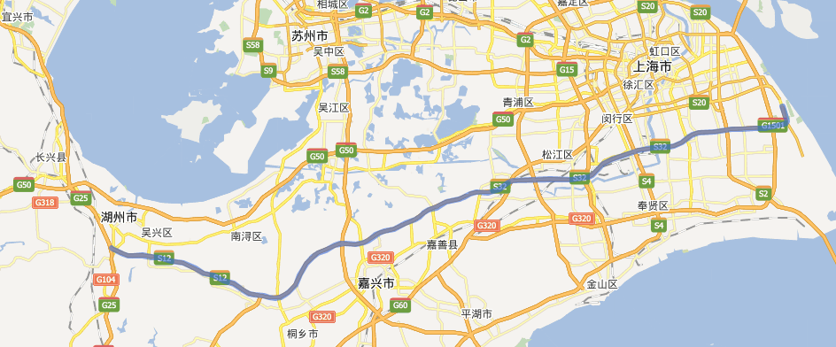 申嘉湖高速公路线路图示
