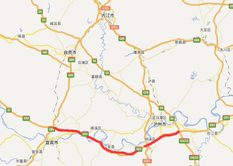 宜泸高速公路线路图示