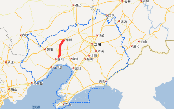 锦阜高速公路线路图示